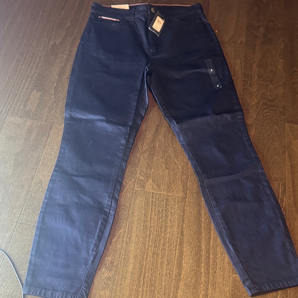 Tommy Hilfiger Women's High Rise Navy Jeans